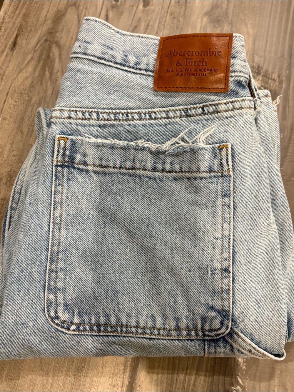 Abercrombie & Fitch Men's Double Knee 90’s Loose Blue Jeans 31x32 - Picture 9 of 9